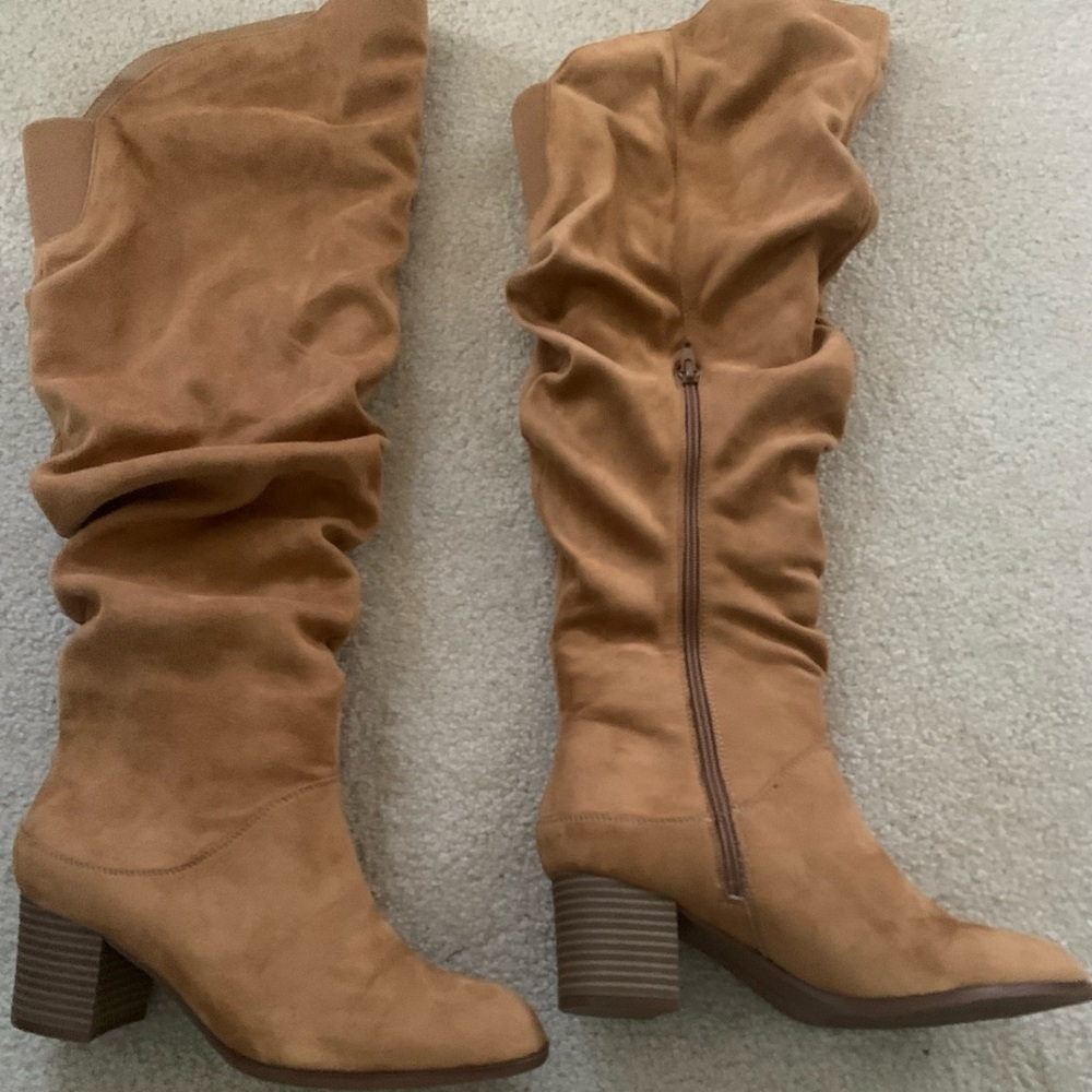 Knee High Faux Suede Boots